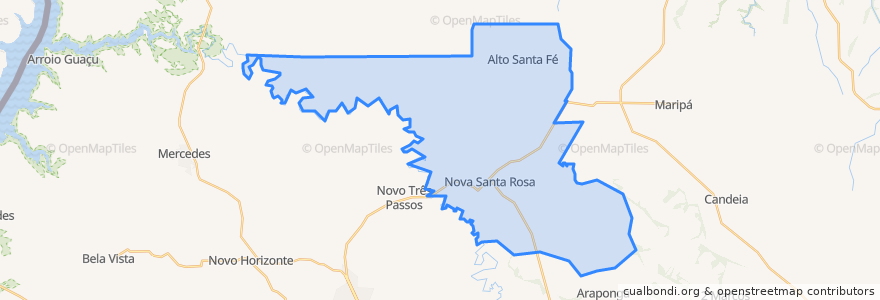 Mapa de ubicacion de Nova Santa Rosa.