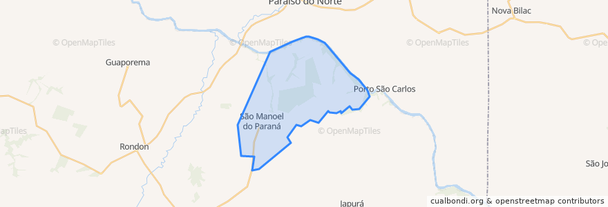 Mapa de ubicacion de São Manoel do Paraná.