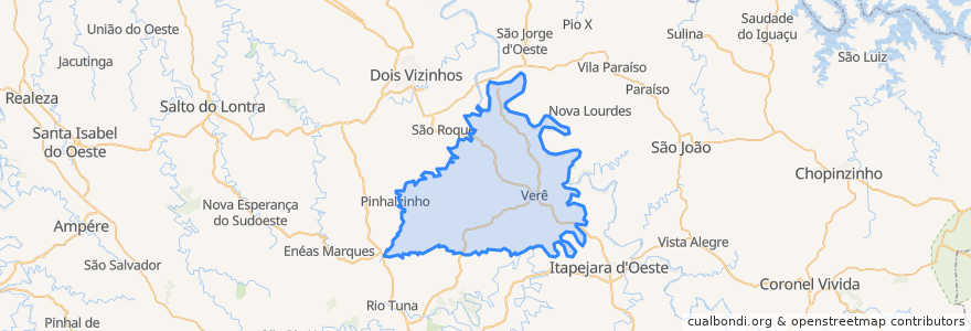 Mapa de ubicacion de Verê.