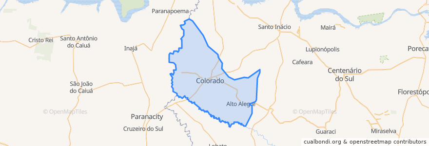 Mapa de ubicacion de Colorado.