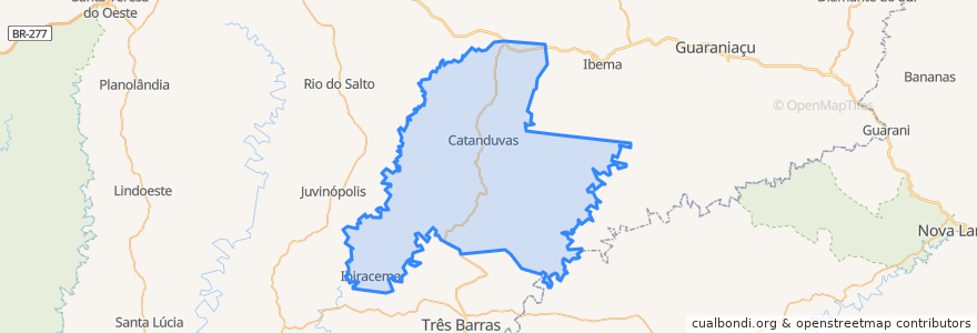 Mapa de ubicacion de Catanduvas.