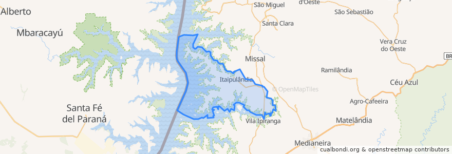 Mapa de ubicacion de Itaipulândia.