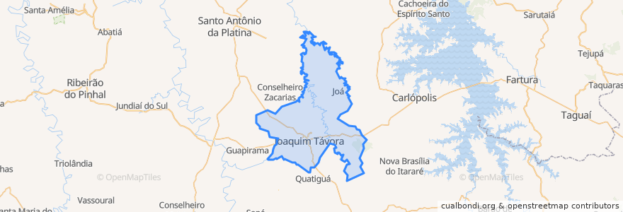 Mapa de ubicacion de Joaquim Távora.