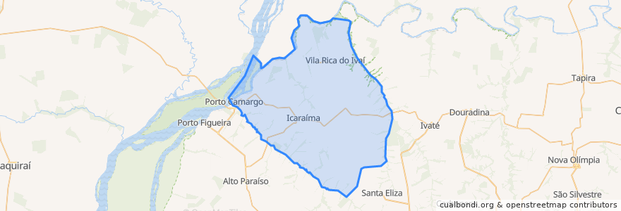 Mapa de ubicacion de Icaraíma.