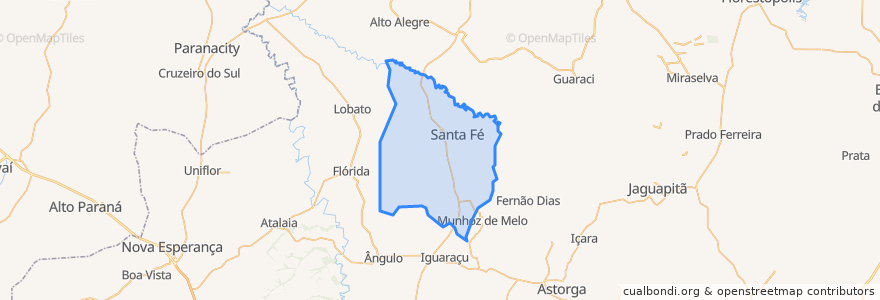 Mapa de ubicacion de Santa Fé.