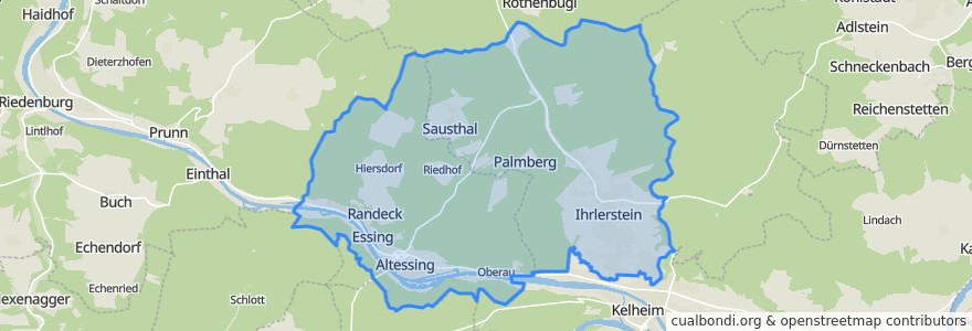 Mapa de ubicacion de Ihrlerstein (VGem).