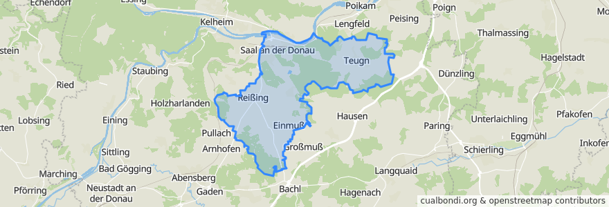 Mapa de ubicacion de Saal an der Donau (VGem).