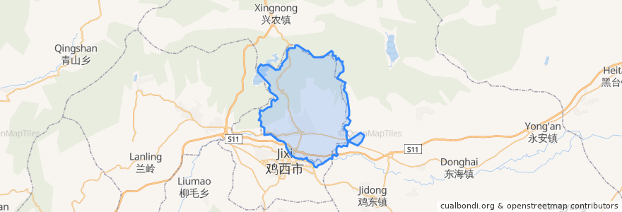 Mapa de ubicacion de 城子河区.