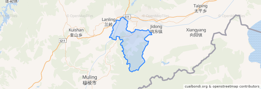 Mapa de ubicacion de 恒山区.