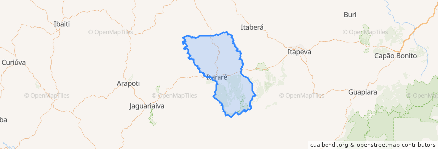 Mapa de ubicacion de Itararé.