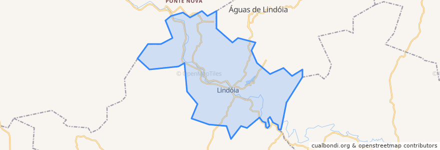 Mapa de ubicacion de Lindoia.