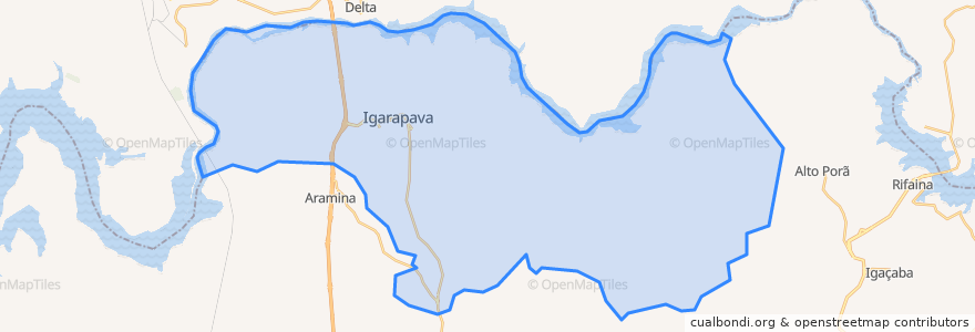 Mapa de ubicacion de Igarapava.