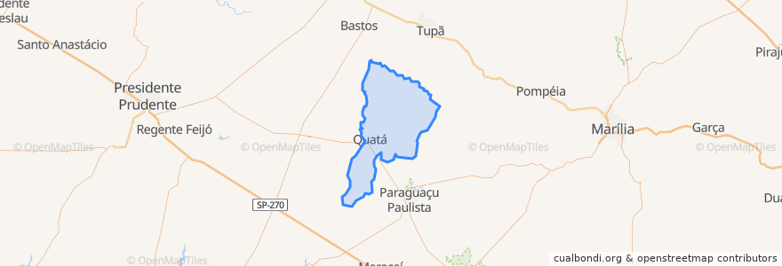 Mapa de ubicacion de Quatá.