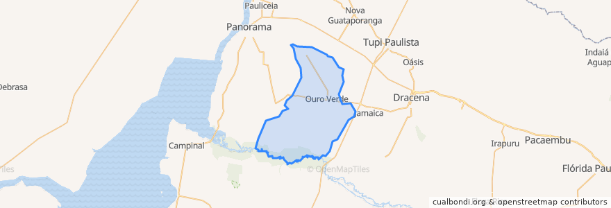 Mapa de ubicacion de Ouro Verde.