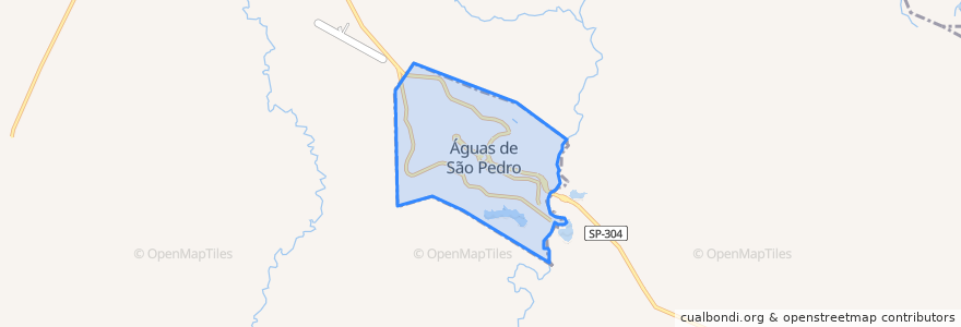 Mapa de ubicacion de Águas de São Pedro.