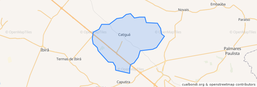 Mapa de ubicacion de Catiguá.