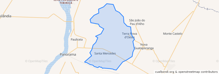 Mapa de ubicacion de Santa Mercedes.