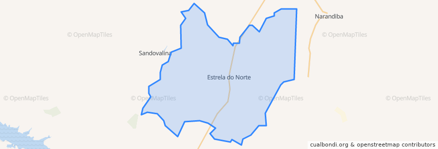 Mapa de ubicacion de Estrela do Norte.