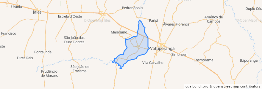 Mapa de ubicacion de Valentim Gentil.