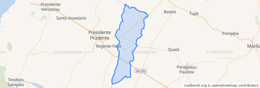 Mapa de ubicacion de Martinópolis.