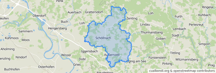 Mapa de ubicacion de Schöllnach (VGem).