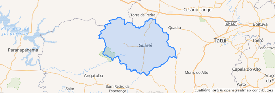 Mapa de ubicacion de Guareí.