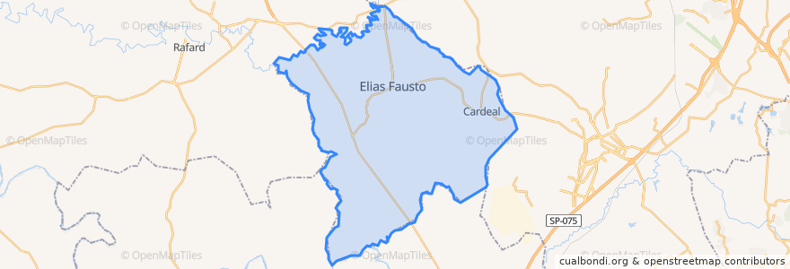 Mapa de ubicacion de Elias Fausto.