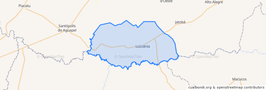 Mapa de ubicacion de Luiziânia.