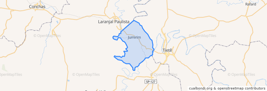 Mapa de ubicacion de Jumirim.