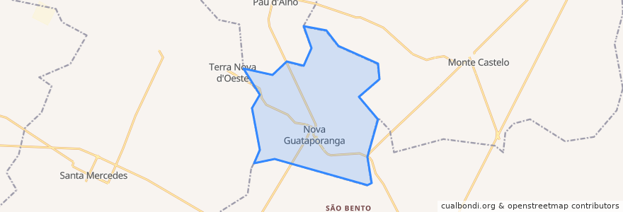 Mapa de ubicacion de Nova Guataporanga.