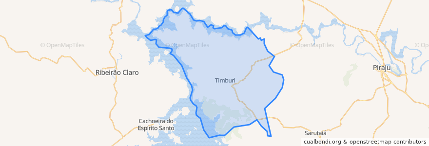 Mapa de ubicacion de Timburi.