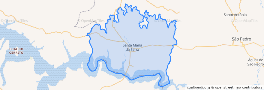 Mapa de ubicacion de Santa Maria da Serra.