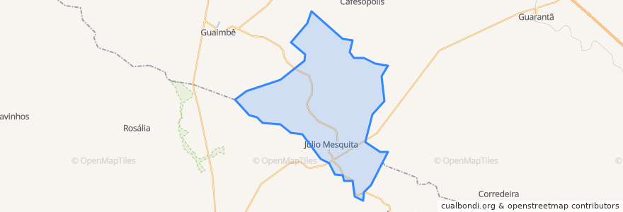 Mapa de ubicacion de Júlio Mesquita.