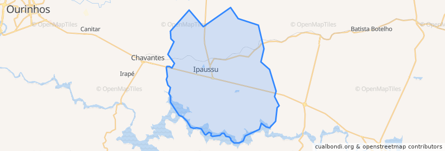 Mapa de ubicacion de Ipaussu.