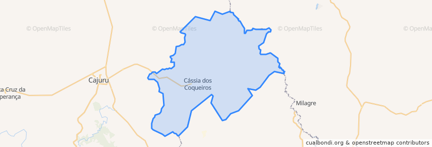 Mapa de ubicacion de Cássia dos Coqueiros.