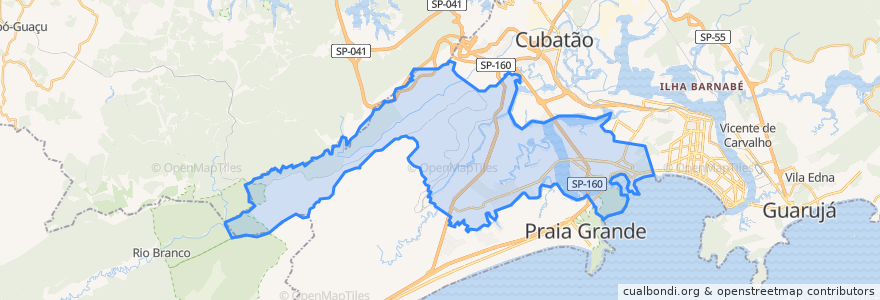 Mapa de ubicacion de São Vicente.