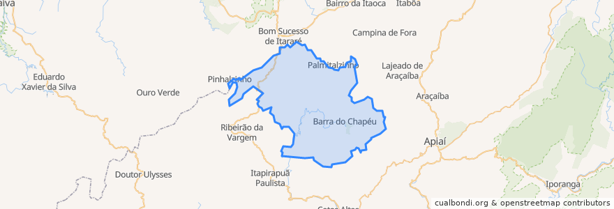 Mapa de ubicacion de Barra do Chapéu.