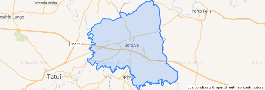 Mapa de ubicacion de Boituva.