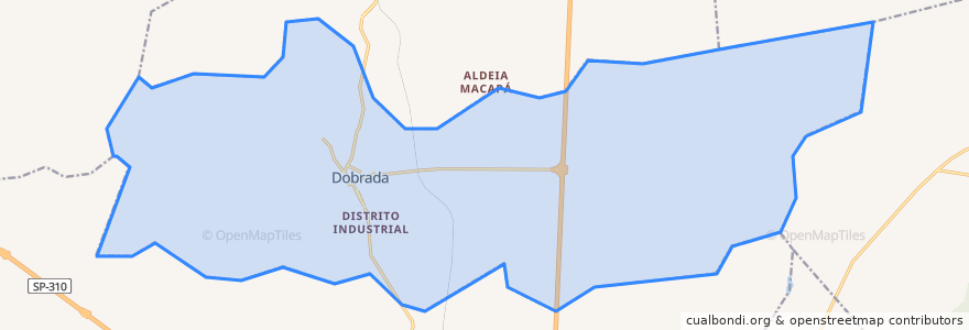 Mapa de ubicacion de Dobrada.