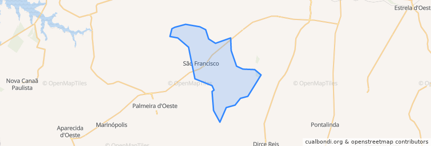 Mapa de ubicacion de São Francisco.