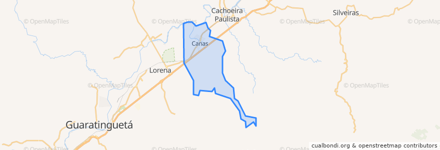 Mapa de ubicacion de Canas.
