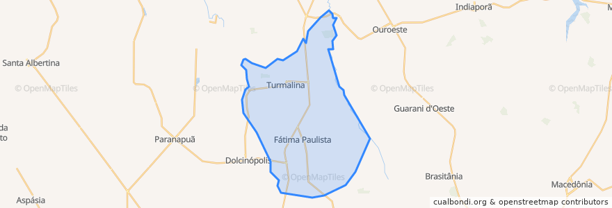 Mapa de ubicacion de Turmalina.