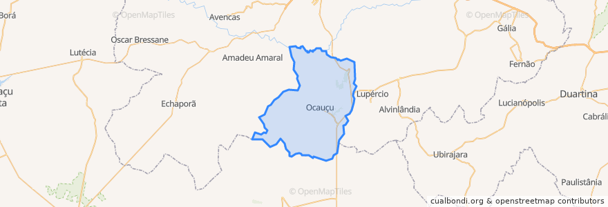 Mapa de ubicacion de Ocauçu.