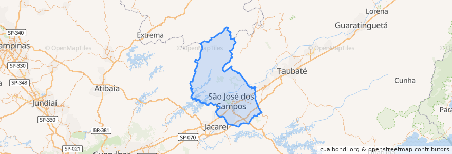 Mapa de ubicacion de São José dos Campos.