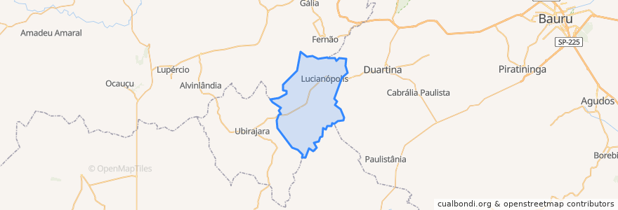 Mapa de ubicacion de Lucianópolis.