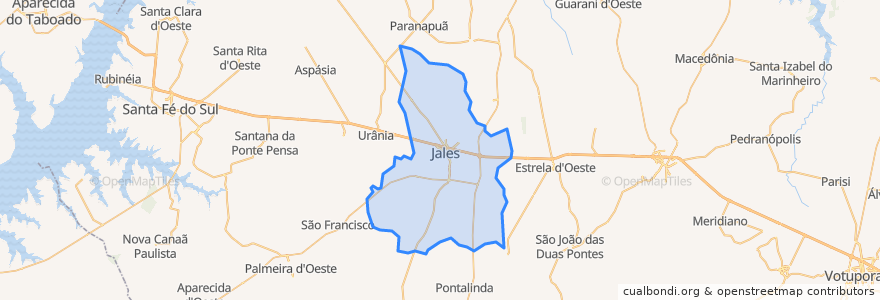 Mapa de ubicacion de Jales.