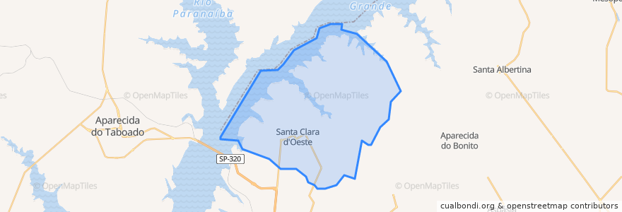 Mapa de ubicacion de Santa Clara d'Oeste.