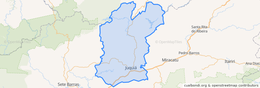 Mapa de ubicacion de Juquiá.