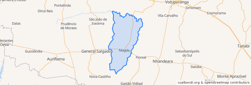 Mapa de ubicacion de Magda.