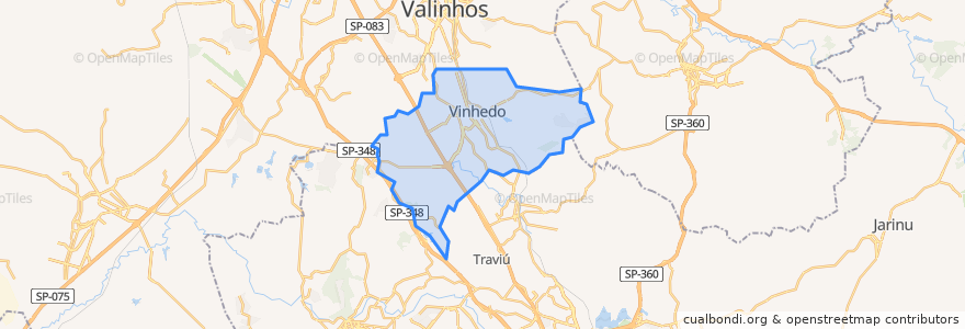 Mapa de ubicacion de Vinhedo.